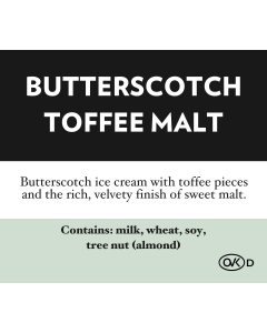 Butterscotch Toffee Flavor Tag