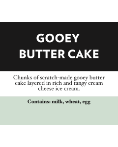 Gooey Butter Cake Flavor Tag