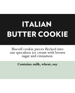 Italian Butter Cookie Flavor Tag