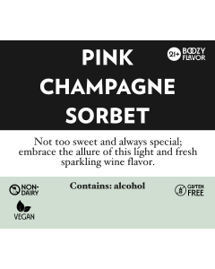 Pink Champagne Sorbet Flavor Tag