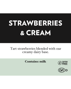 Strawberries & Cream Flavor Tag